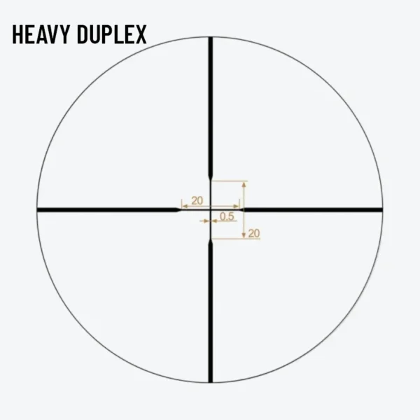 Heavy Duplex Reticle Subtension